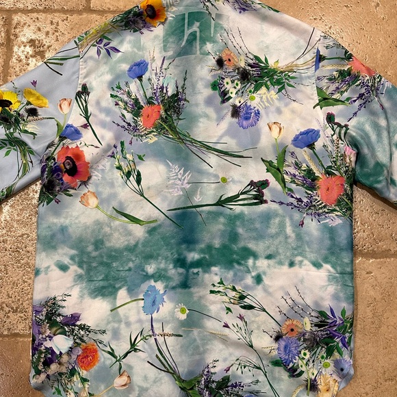 Louis Vuitton Virgil Abloh Light Blue Floral Silk SS20 Button Up Shirt - Picture 12 of 16